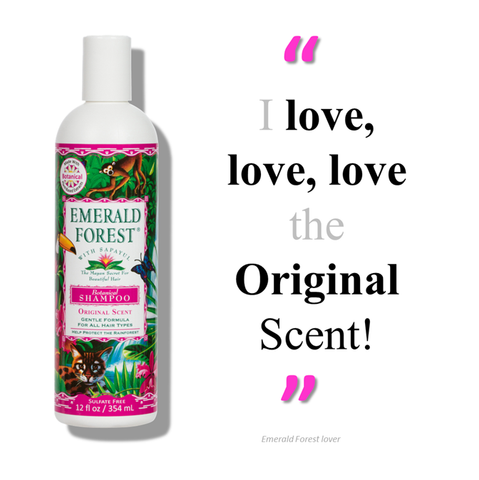 Emerald Forest Original Scent Botanical Shampoo, Sulfate Free Shampoo, Organic, Fair Trade ingredients, Vegan Friendly, Cruelty Free.