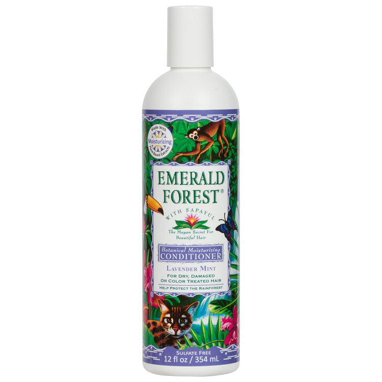 Emerald Forest Moisturizing Conditioner, with Sapayul, Sulfate Free, Organic, Fair Trade ingredients. For Dry, Damaged or Color Treated hair.